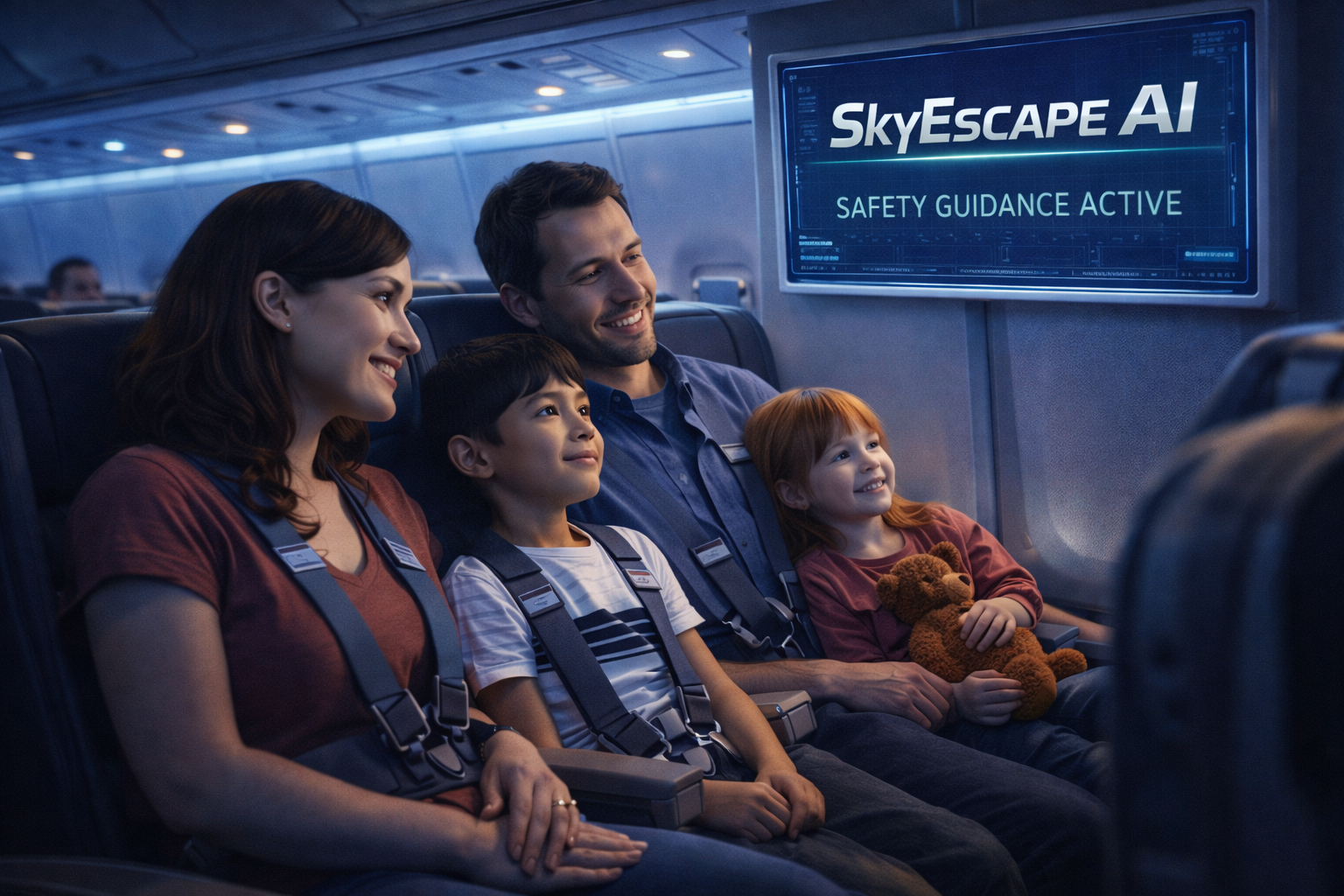 SkyEscape AI keeps families calm, connected, and prepared with simple step-by-step safety guidance